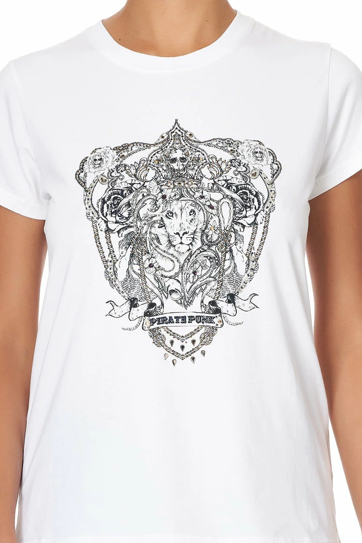 Camilla EBoutique (US) SLIM FIT ROUND NECK T-SHIRT MIDNIGHT PEARL Up To 30% Off