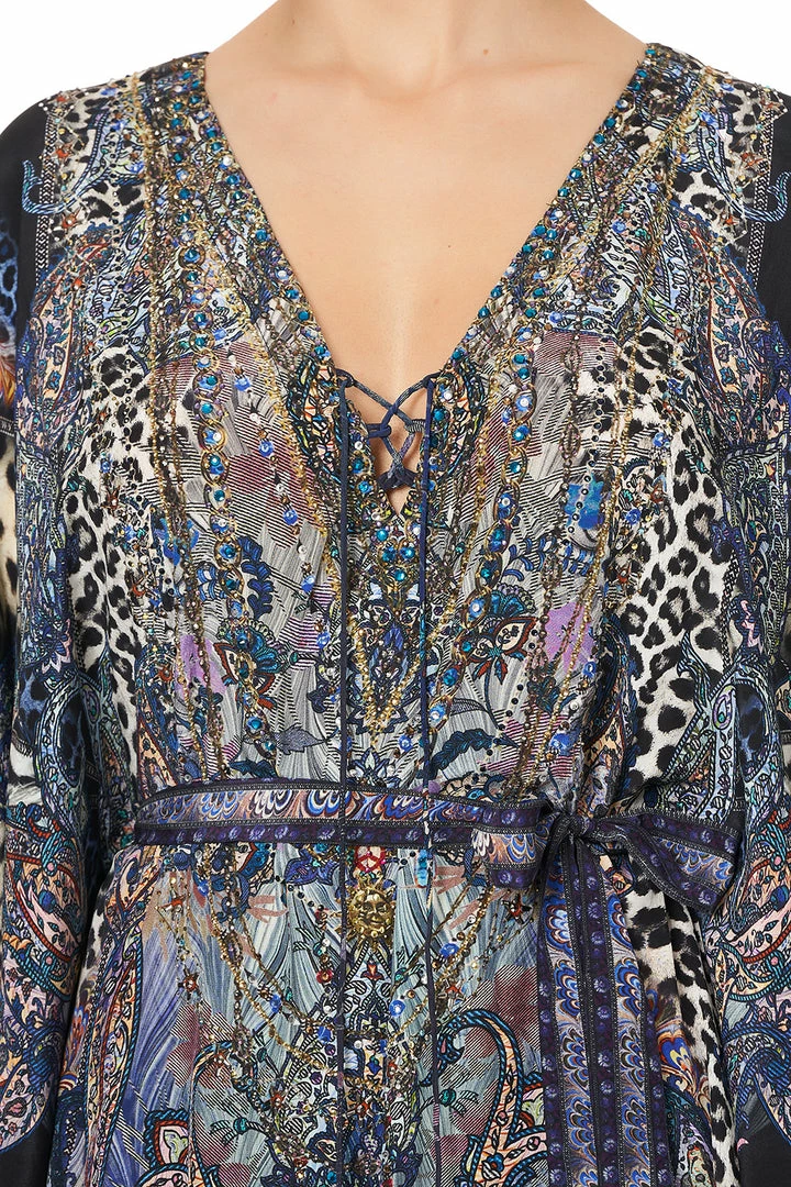 Camilla EBoutique (US) SPLIT HEM LACE UP KAFTAN FESTIVAL EXPRESS Up To 30% Off