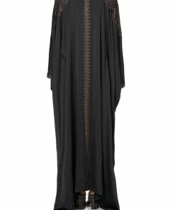 Camilla EBoutique (US) SPLIT HEM LACE UP KAFTAN LUXE BLACK