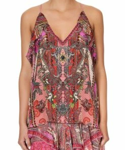 Camilla EBoutique (US) Up To 40% Off STRAP TOP WITH RUFFLE LOTUS LOVERS