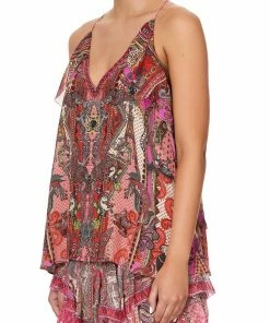 Camilla EBoutique (US) Up To 40% Off STRAP TOP WITH RUFFLE LOTUS LOVERS