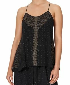 Camilla EBoutique (US) Sale Clothing T BACK SHOESTRING TOP LUXE BLACK