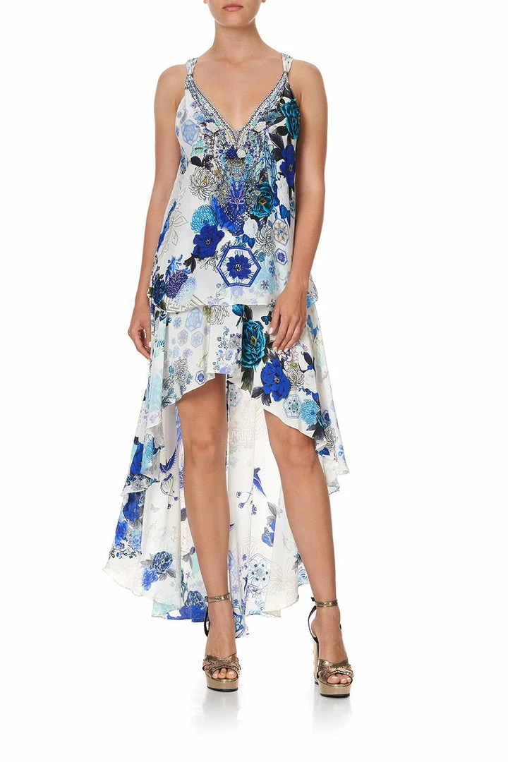 Camilla EBoutique (US) TANK TOP WITH STRAP BEAD DETAIL WHITE SIDE OF THE MOON