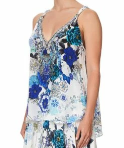 Camilla EBoutique (US) TANK TOP WITH STRAP BEAD DETAIL WHITE SIDE OF THE MOON