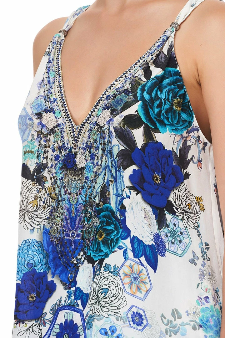 Camilla EBoutique (US) TANK TOP WITH STRAP BEAD DETAIL WHITE SIDE OF THE MOON