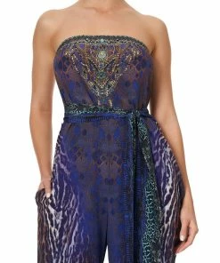 Camilla EBoutique (US) TIE WAIST STRAPLESS JUMPSUIT KOMODO QUEEN
