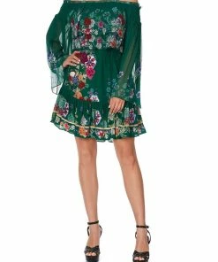 Camilla EBoutique (US) Up To 50% Off TIERED RUFFLE DRESS EMERALD'S ORBIT