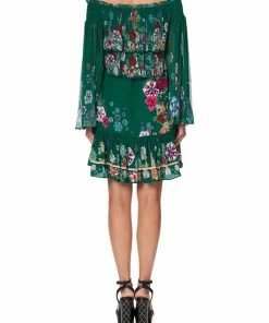 Camilla EBoutique (US) Up To 50% Off TIERED RUFFLE DRESS EMERALD'S ORBIT