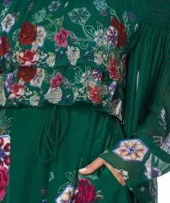 Camilla EBoutique (US) Up To 50% Off TIERED RUFFLE DRESS EMERALD'S ORBIT