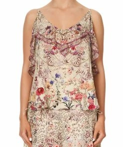 Camilla EBoutique (US) TOP WITH NECKLINE FRILL DRIFTING DREAMER Up To 40% Off