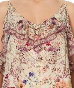 Camilla EBoutique (US) TOP WITH NECKLINE FRILL DRIFTING DREAMER Up To 40% Off