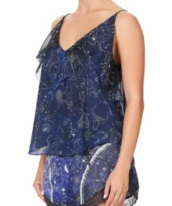 Camilla EBoutique (US) Up To 50% Off TOP WITH NECKLINE FRILL ITS A SIGN