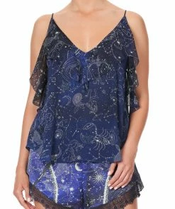 Camilla EBoutique (US) Up To 50% Off TOP WITH NECKLINE FRILL ITS A SIGN
