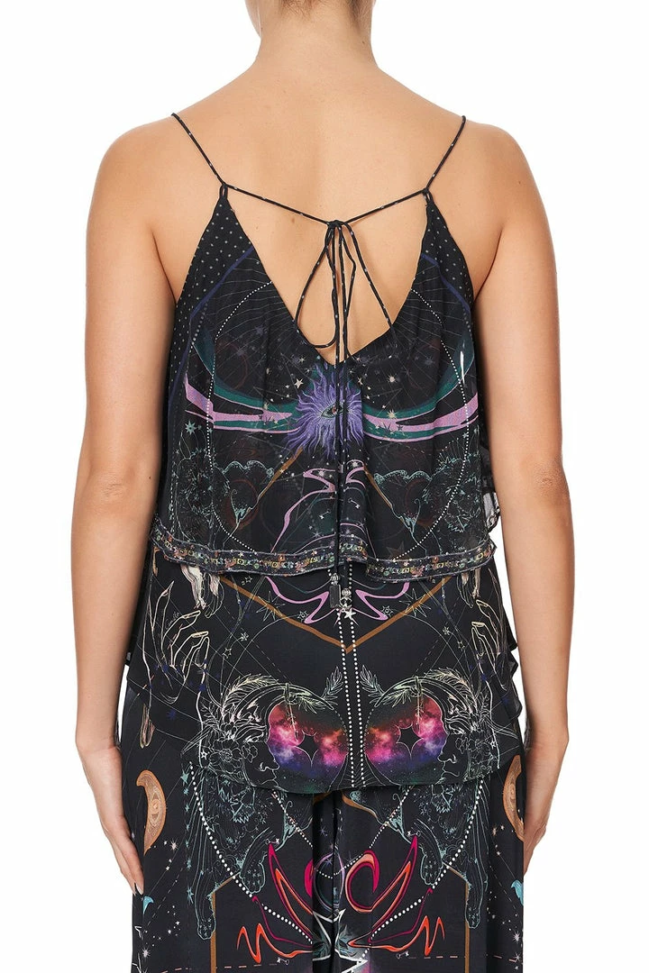 Camilla EBoutique (US) TOP WITH NECKLINE FRILL MIDNIGHT MOON HOUSE Up To 50% Off