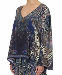 Camilla EBoutique (US) V NECK A-LINE BLOUSE FESTIVAL EXPRESS Up To 30% Off
