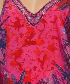 Camilla EBoutique (US) V NECK CAMI TROPIC OF NEON