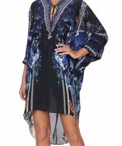 Camilla EBoutique (US) Up To 40% Off V-NECK DRESS WITH DRAPED BACK MARE MYSTIQUE