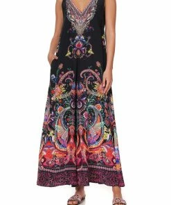 Camilla EBoutique (US) Sale Clothing V NECK FLARED JUMPSUIT BOHEMIAN REBELLION