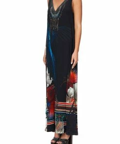 Camilla EBoutique (US) V NECK FLARED JUMPSUIT NIGHT FLIGHT