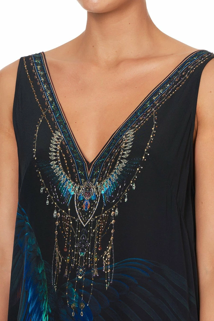 Camilla EBoutique (US) V NECK FLARED JUMPSUIT NIGHT FLIGHT