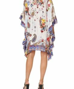 Camilla EBoutique (US) V-NECK KAFTAN WITH RUFFLE SLEEVE FRIDA FREEDOM Up To 30% Off