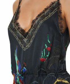 Camilla EBoutique (US) Up To 50% Off V-NECK LACE PLAYSUIT WISE WINGS
