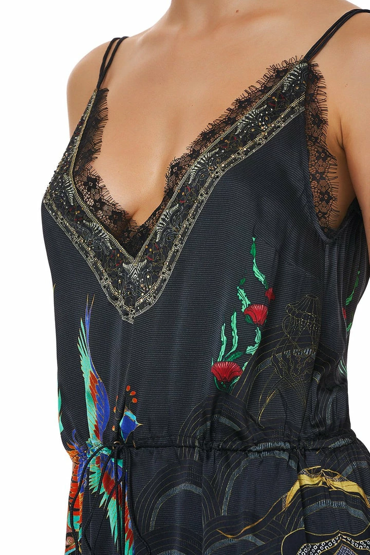 Camilla EBoutique (US) Up To 50% Off V-NECK LACE PLAYSUIT WISE WINGS