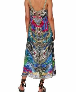 Camilla EBoutique (US) V NECK MIDI SLIP DRESS CAFE NAIROBI