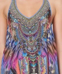 Camilla EBoutique (US) V NECK RACERBACK DRESS LOVE ON THE WING Up To 40% Off