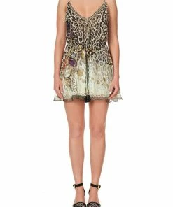 Camilla EBoutique (US) V NECK SHOESTRING STRAP PLAYSUIT NOMADIC NYMPH Up To 40% Off