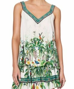 Camilla EBoutique (US) V-NECK STRAP TOP DAINTREE DARLING