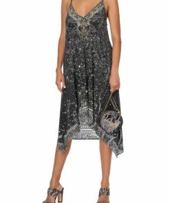 Camilla EBoutique (US) V-NECK STRAPPY FLARE DRESS MIDNIGHT PEARL Up To 30% Off