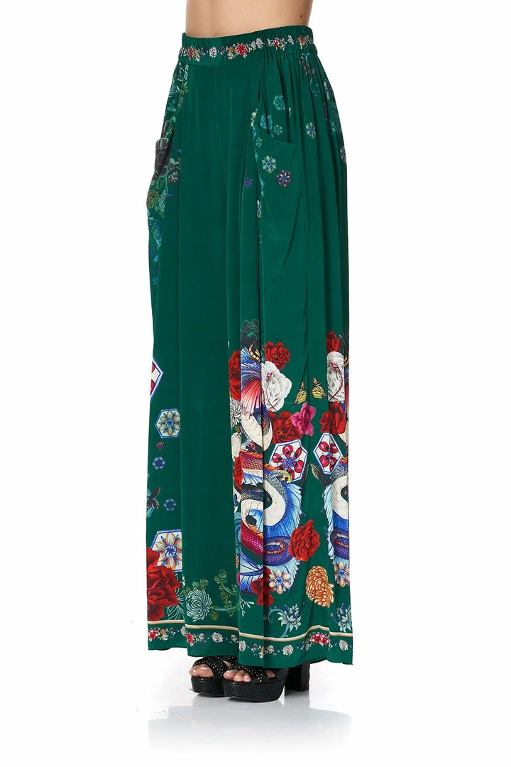 Camilla EBoutique (US) WIDE LEG PANT WITH GATHERED POCKETS EMERALD'S ORBIT Up To 40% Off
