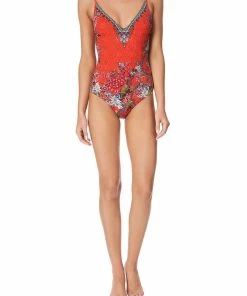Camilla EBoutique (US) WIRED V-NECK ONE PIECE WONDERING WARATAH Up To 30% Off