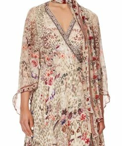 Camilla EBoutique (US) WRAP DRESS WITH NECK TIE DRIFTING DREAMER Up To 30% Off