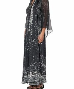 Camilla EBoutique (US) WRAP DRESS WITH NECK TIE MIDNIGHT PEARL Sale Clothing