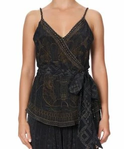 Camilla EBoutique (US) WRAP TOP WITH TWIST STRAPS COBRA KING