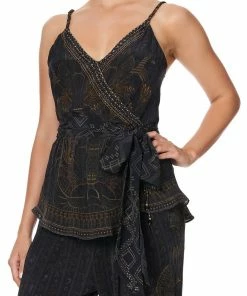 Camilla EBoutique (US) WRAP TOP WITH TWIST STRAPS COBRA KING