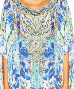 Camilla EBoutique (US) Resort ROUND NECK KAFTAN PORCELAIN PARADISE
