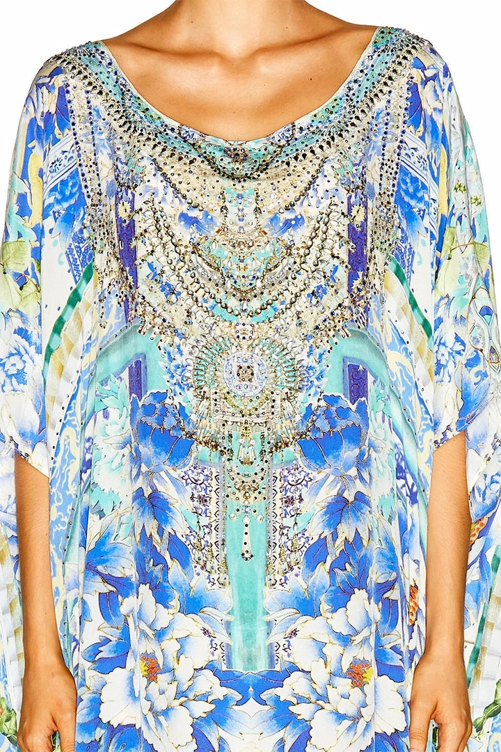 Camilla EBoutique (US) Resort ROUND NECK KAFTAN PORCELAIN PARADISE