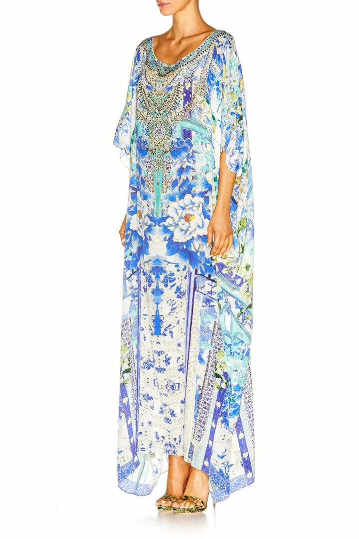 Camilla EBoutique (US) Resort ROUND NECK KAFTAN PORCELAIN PARADISE
