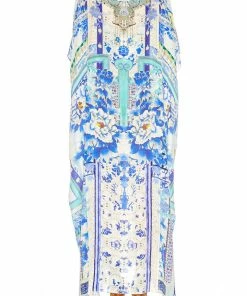 Camilla EBoutique (US) Resort ROUND NECK KAFTAN PORCELAIN PARADISE