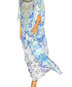 Camilla EBoutique (US) Resort ROUND NECK KAFTAN PORCELAIN PARADISE