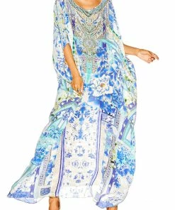 Camilla EBoutique (US) Resort ROUND NECK KAFTAN PORCELAIN PARADISE