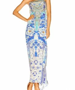 Camilla EBoutique (US) Resort ROUND NECK KAFTAN PORCELAIN PARADISE