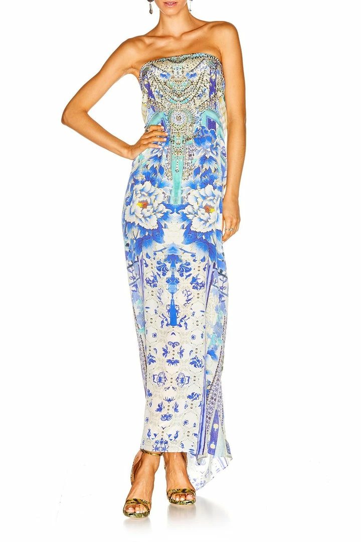 Camilla EBoutique (US) Resort ROUND NECK KAFTAN PORCELAIN PARADISE