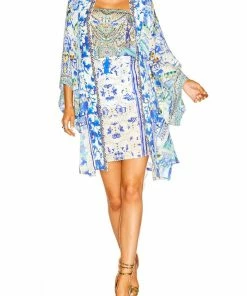 Camilla EBoutique (US) Resort ROUND NECK KAFTAN PORCELAIN PARADISE