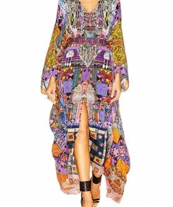 Camilla EBoutique (US) SPLIT HEM LACE UP KAFTAN PATCH ME UP