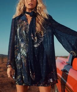 Camilla EBoutique (US) Up To 50% Off SHORT DRESS WITH YOKE SOUTHERN TWILIGHT