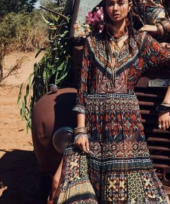 Camilla EBoutique (US) Up To 50% Off LONG GATHERED PANEL DRESS PAVED IN PAISLEY